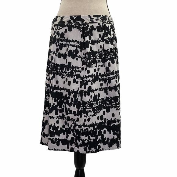 BLACK White Printed A-Line Skirt - Picture 4 of 9